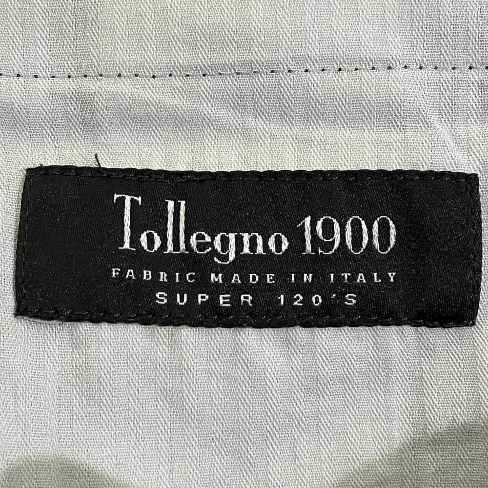 Joseph Abboud Tollegno 1900 Dress Pants Mens 36R Grey Flat Front Wool Italy Lux - Picture 5 of 15